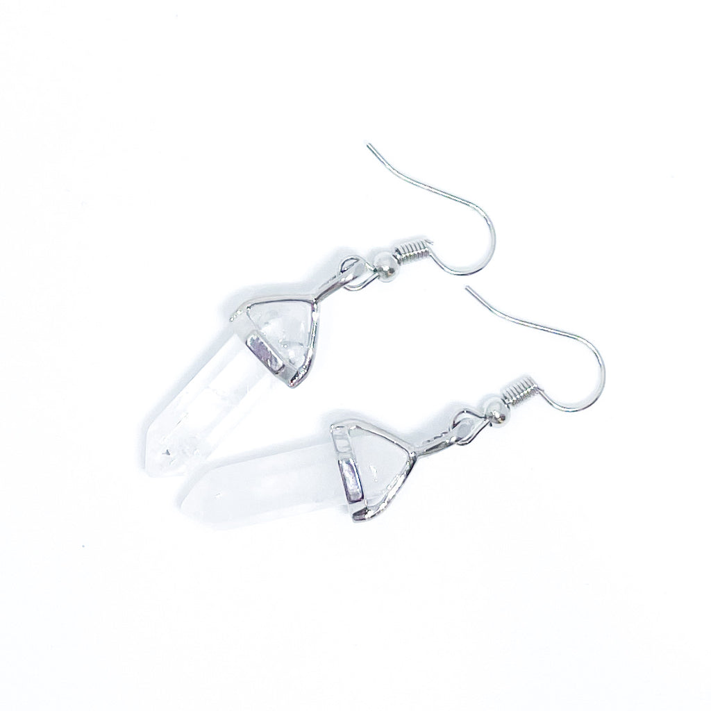 Clear Quartz Energy Gemstone Earrings