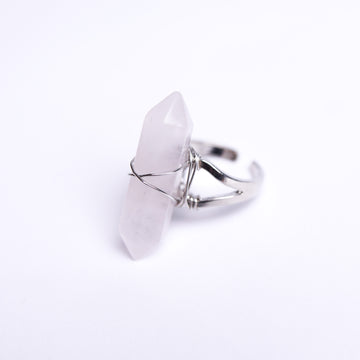 Rose Quartz Energy Gemstone Ring