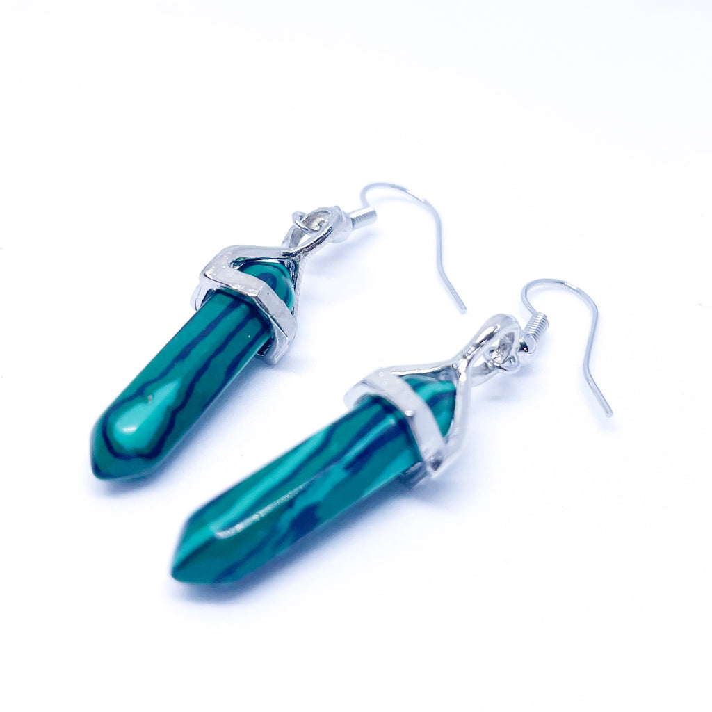 Malachite Energy Gemstone Earrings