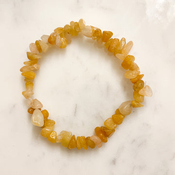 Yellow Aventurine Energy Chip Gemstone Bracelet