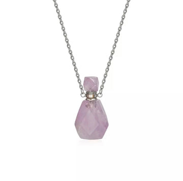 Gemstone Energy Bottle necklace Amethyst (silver)