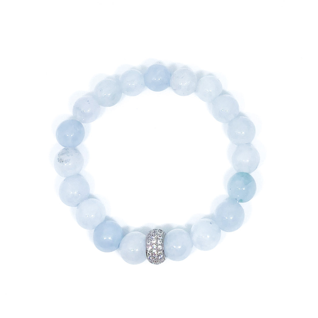 Blue Aquamarines Energy Gemstone Bracelet