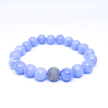 Blue Lace Agate Chalcedony Energy Gemstone Bracelet