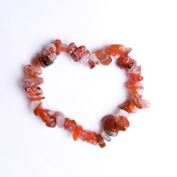 Red Agate Energy Chip Gemstone Bracelet