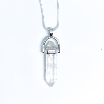 Clear Quartz Energy Gemstone Crystal Necklace