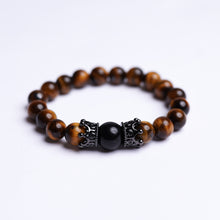 Tiger Eye and Obsidian Energy Gemstone Bracelet