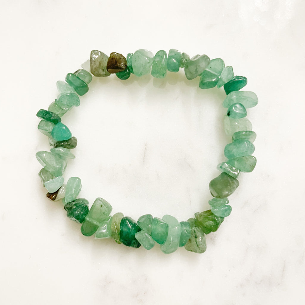 Aventurine Energy Chip Gemstone Bracelet