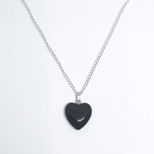 Black Agate Energy Gemstone Heart Necklace