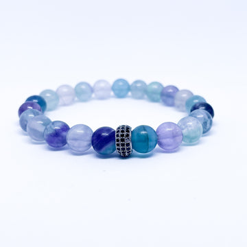 Rainbow fluoride Energy Gemstone Bracelet