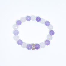 Lavender Amethyst and Rose Quartz Energy Gemstone Bracelet