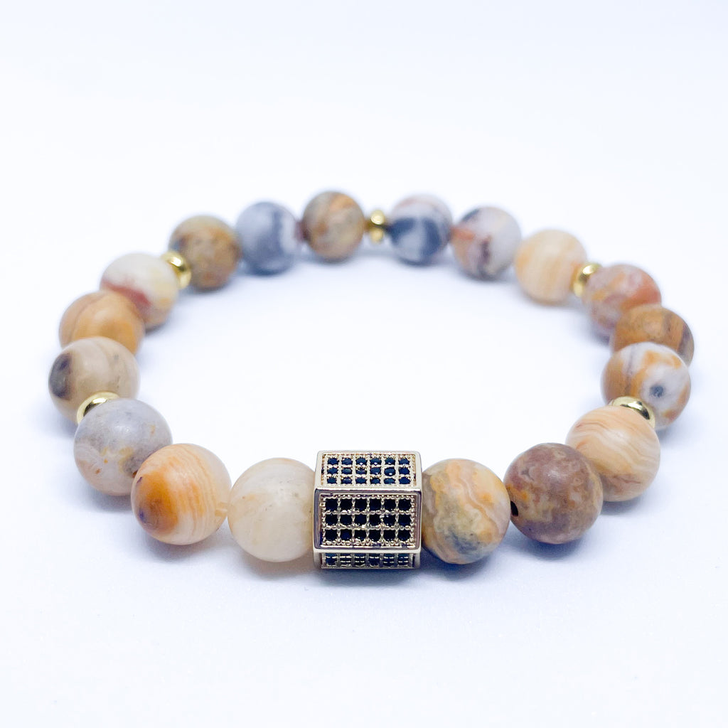 Crazy Lace Agate Energy Gemstone Bracelet