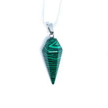 Malachite Energy Gemstone Cone Necklace