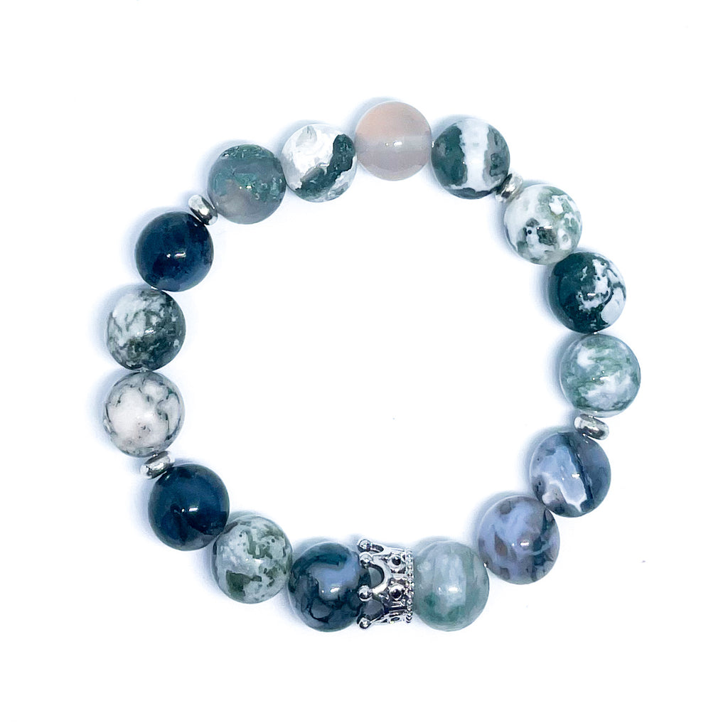 Tree Dendritic Agate Energy Gemstone Bracelet