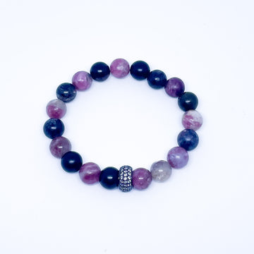 Pink Colorful Tourmaline Energy Gemstone Bracelet