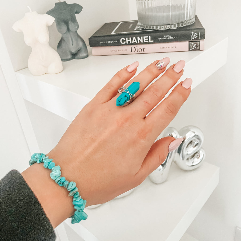 Turquoise Energy Chip Gemstone Bracelet