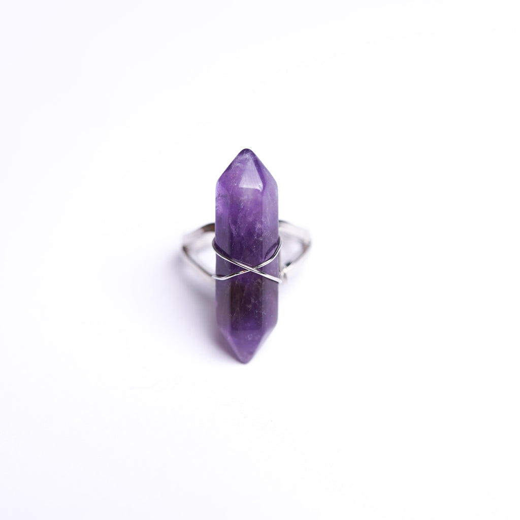 Amethyst Energy Gemstone Ring