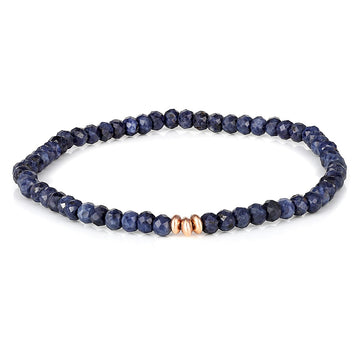 Blue Sapphire Energy Gemstone Bracelet 925 Sterling Silver