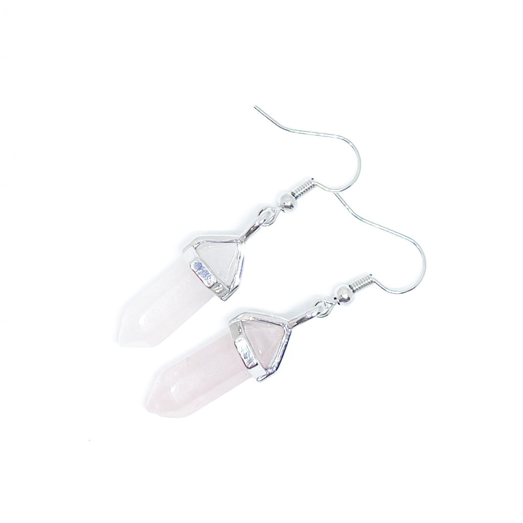 Rose Quartz Energy Gemstone Earrings