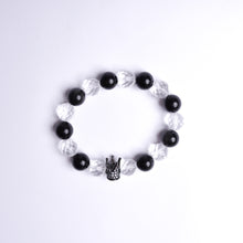 Obsidian and Clear Quartz Energy Gemstone Bracelet