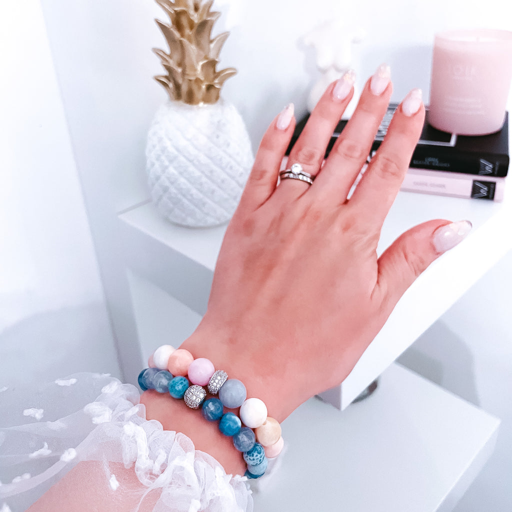 Colorful Chalcedony Energy Gemstone Bracelet