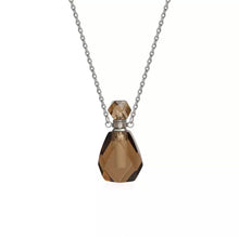 Gemstone Energy Bottle necklace Smoky quartz (silver)