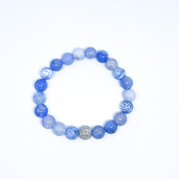 Blue Agate Energy Gemstone Bracelet