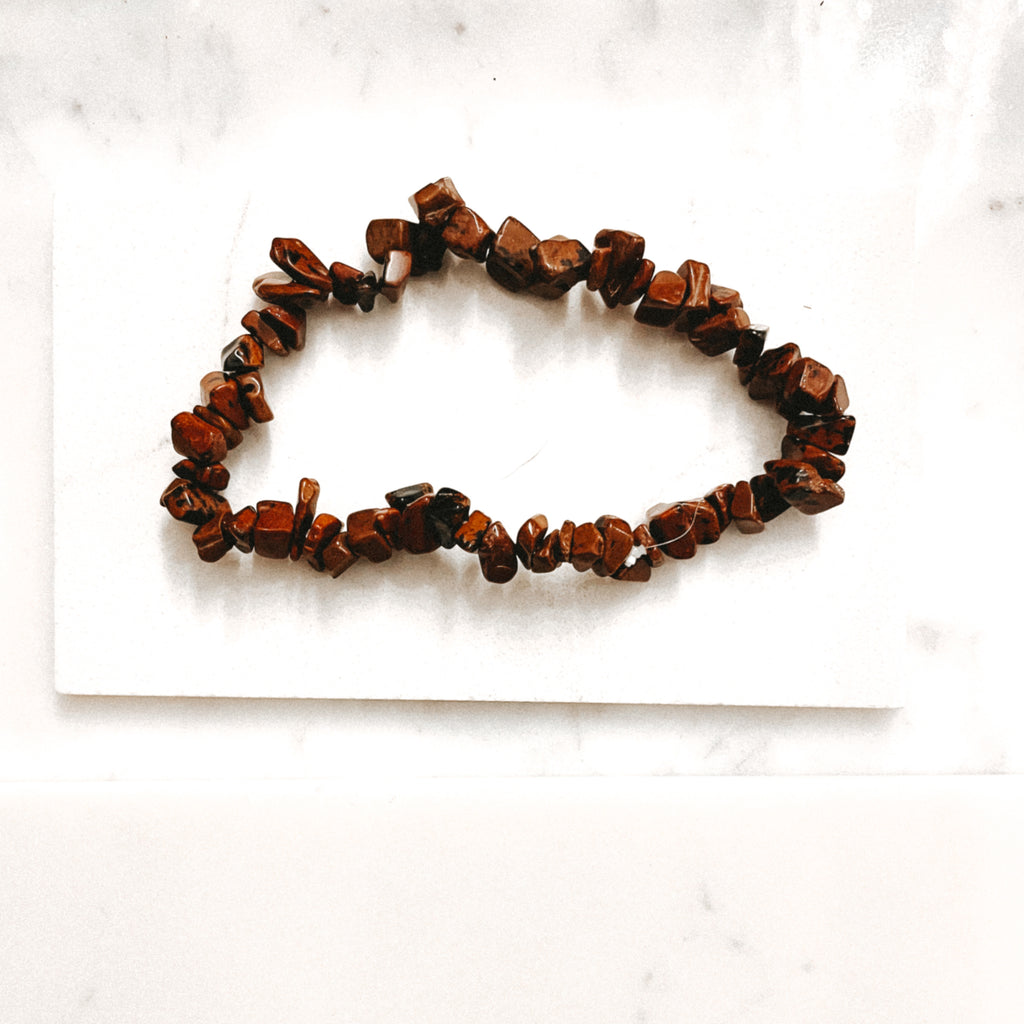 Red Jasper Energy Chip Gemstone Bracelet