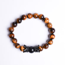 Tiger Eye and Obsidian Energy Gemstone Bracelet